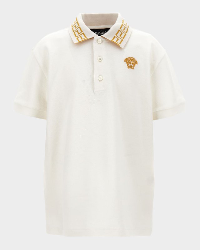 Boy's Formal Oxford Shirt - Barocco Crown Embroidery, Size 6-14